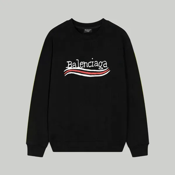 Balenciaga Logo Wave Sweatshirt White - 15