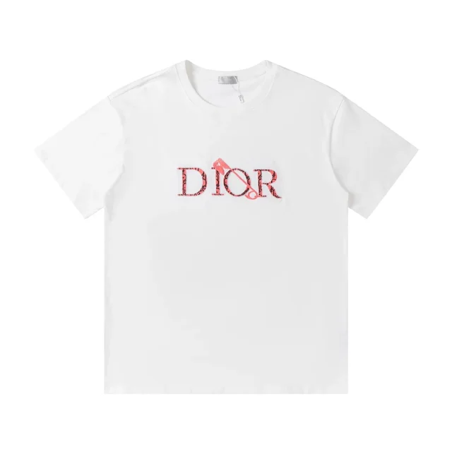 Dior T-Shirts Embroidered Logo Graphic product detail image 13