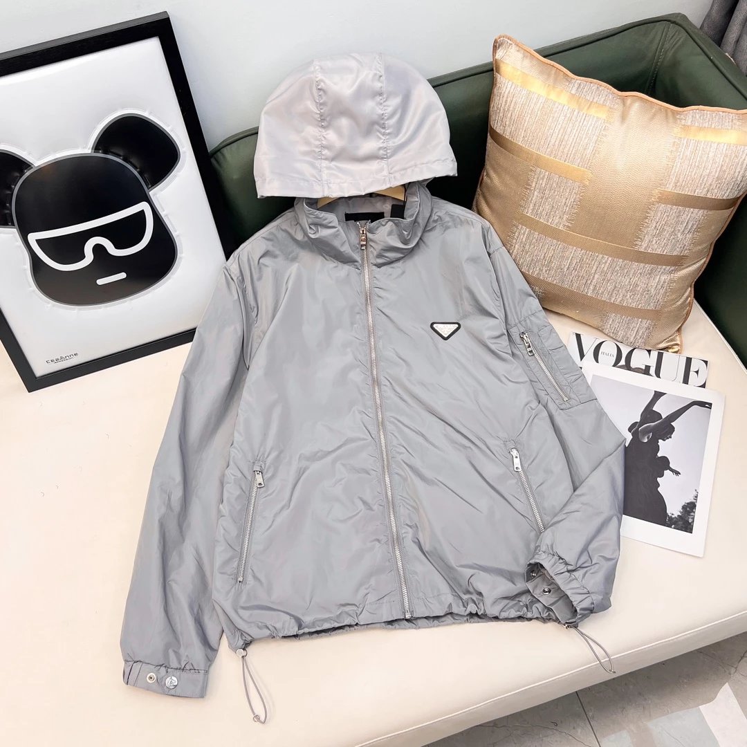 Prada Re-Nylon Tech Windbreaker Black Jacket - 12