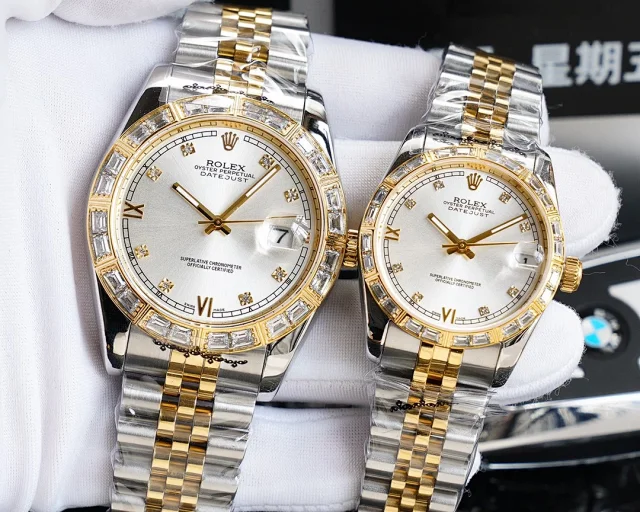 Rolex Watches Day-Date Crystal-Set Bracelet Watch product detail image 11
