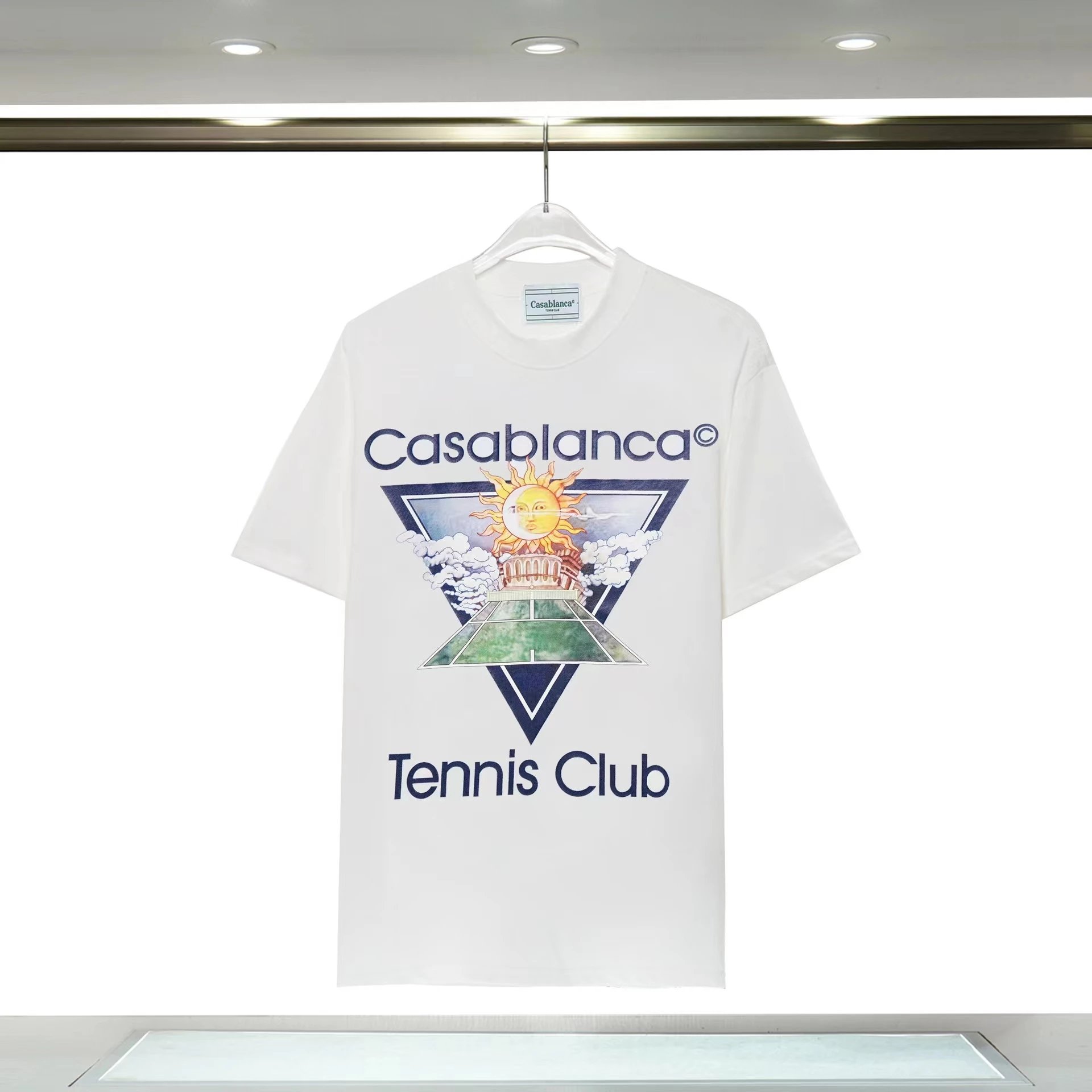 Casablanca T-Shirts Short-Sleeve Graphic T-Shirt — 38