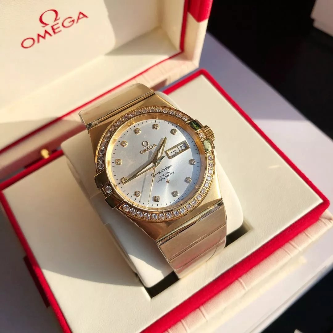 Omega Constellation Co-Axial Chronometer Black Dial Two-Tone Steel and Rose Gold Mechanical Watch - 13