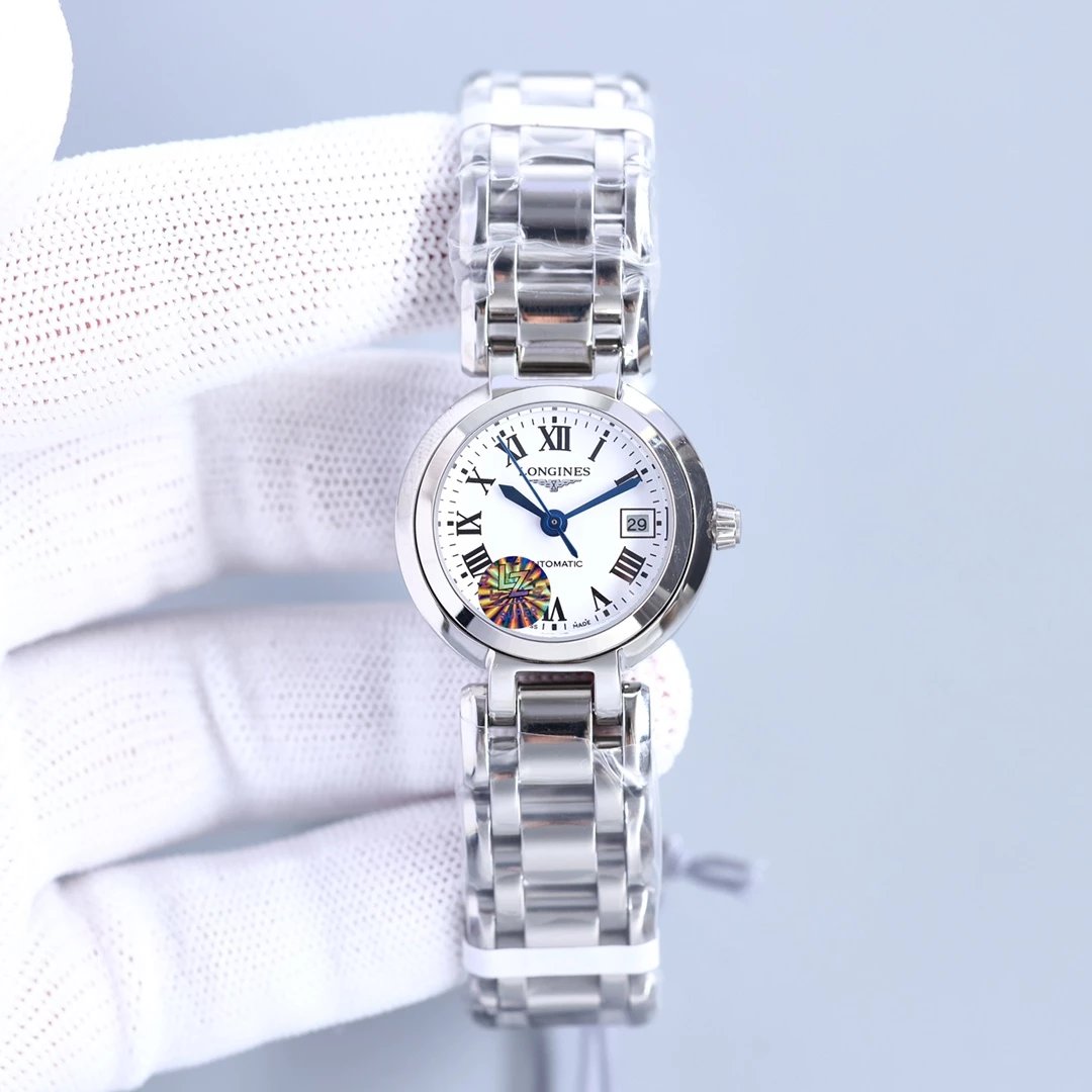 Longines La Grande Classique de Longines Diamond Bezel White Mother-of-Pearl Dial Stainless Steel Watch - 11