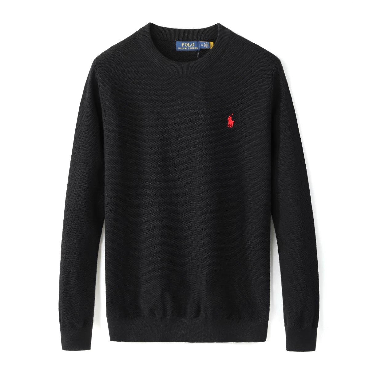 Ralph Lauren Black Round Neck Knit Sweater