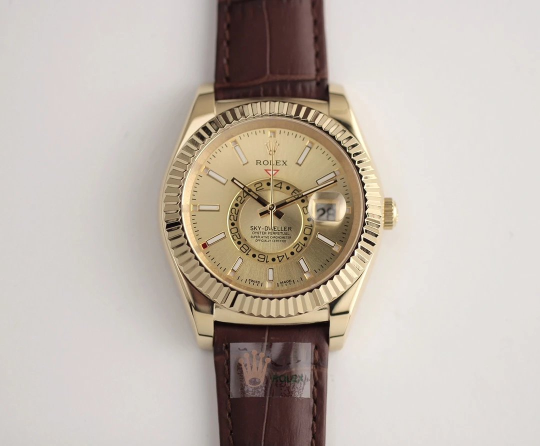 Rolex Sky-Dweller Rose Gold Gray Dial Mechanical Watch - 11
