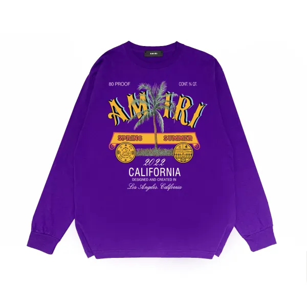 Amiri Beverly Hills Rodeo Drive Purple Long-Sleeve T-Shirt - 11