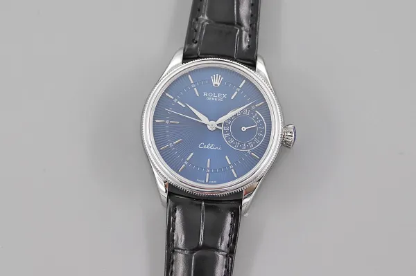 Rolex Cellini Time Black Sunburst Dial Rose Gold Mechanical Watch - 13