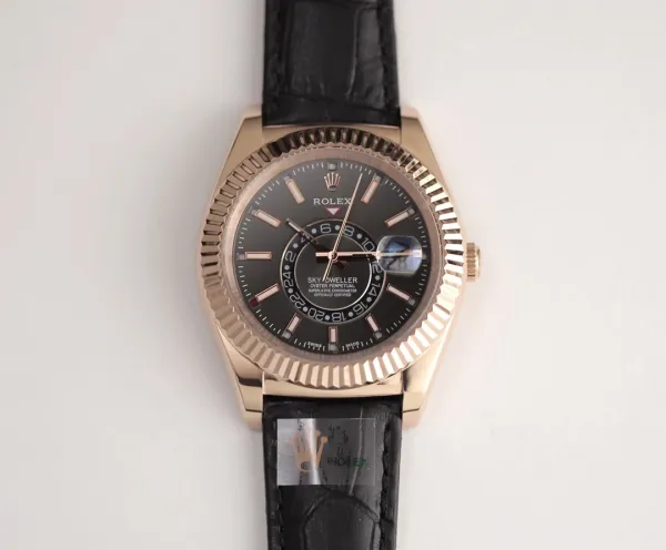 Rolex Sky-Dweller Rose Gold Gray Dial Mechanical Watch - 10