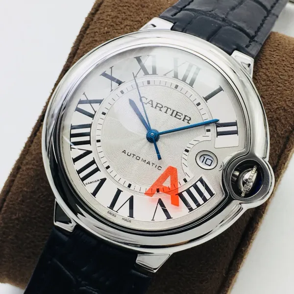 Cartier Ballon Bleu de Cartier Diamond Bezel White Dial Mechanical Watch - 14