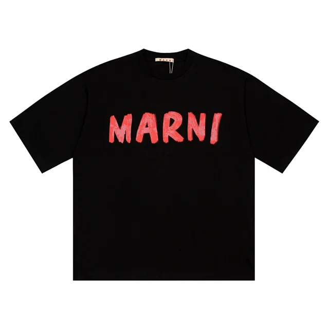 Marni T-Shirts Logo Print Short-Sleeve T-Shirt product detail image 10
