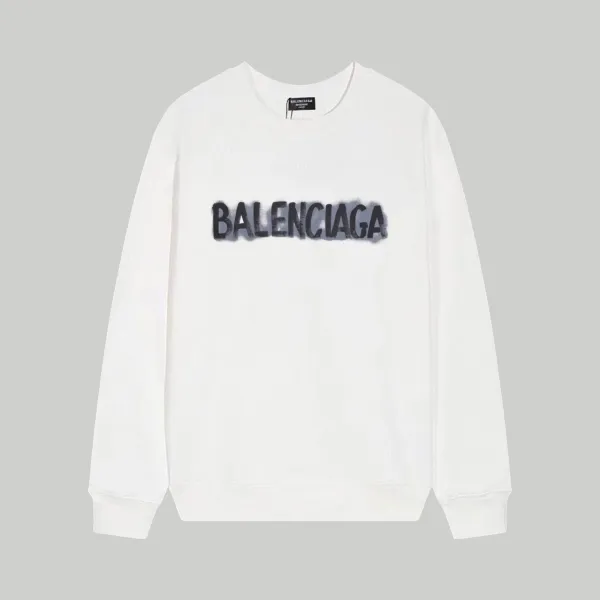 Balenciaga Logo Wave Sweatshirt White - 12