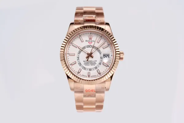 Rolex Sky-Dweller Rose Gold Gray Dial Mechanical Watch - 14