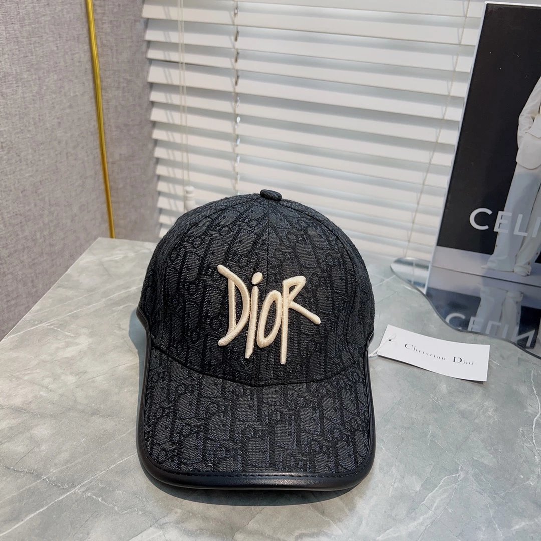 Dior Oblique Monogram Baseball Cap Navy and White - 12
