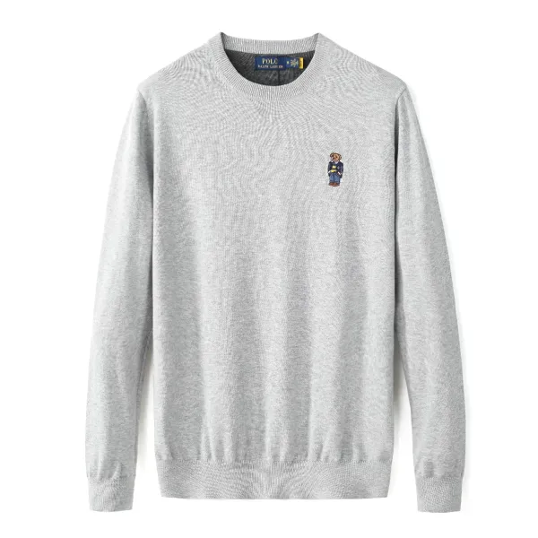 Polo Ralph Lauren Custom Fit V-Neck Sweater Charcoal Gray - 13