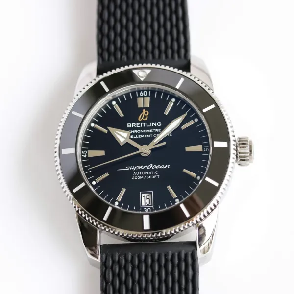 Breitling Superocean Automatic Black Dial Rose Gold Accents Mechanical Watch - 11
