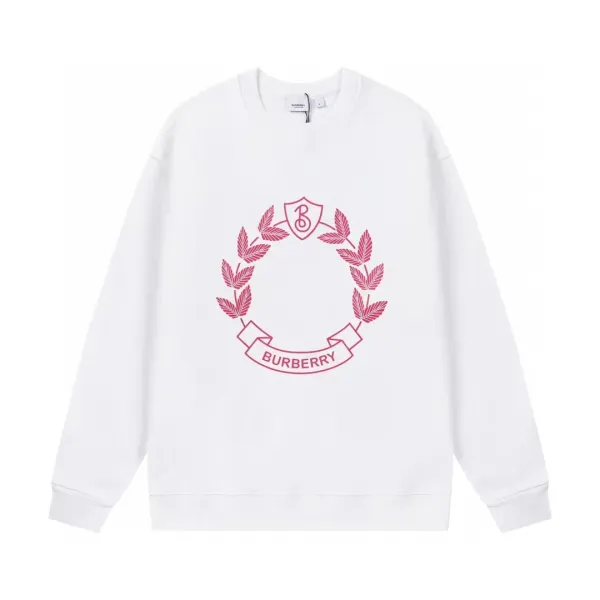 Burberry Laurel Wreath Embroidered Black Sweatshirt - 11
