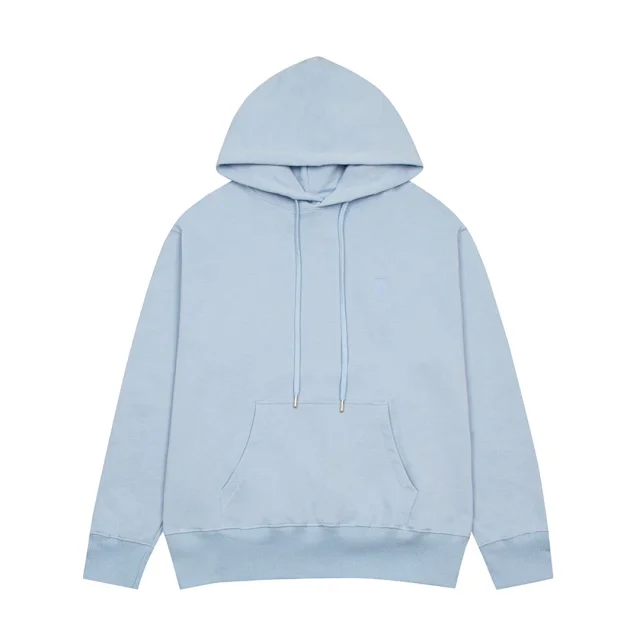 AMI Paris Hoodies & Sweatshirts de Coeur embroidered pullover hoodie product detail image 11