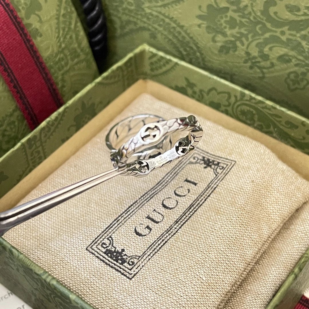 Gucci GG Marmont Wide Ring Silver Jewelry - 15