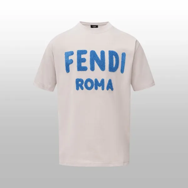 Fendi Monster Eyes Blue Logo Black T-Shirt - 15