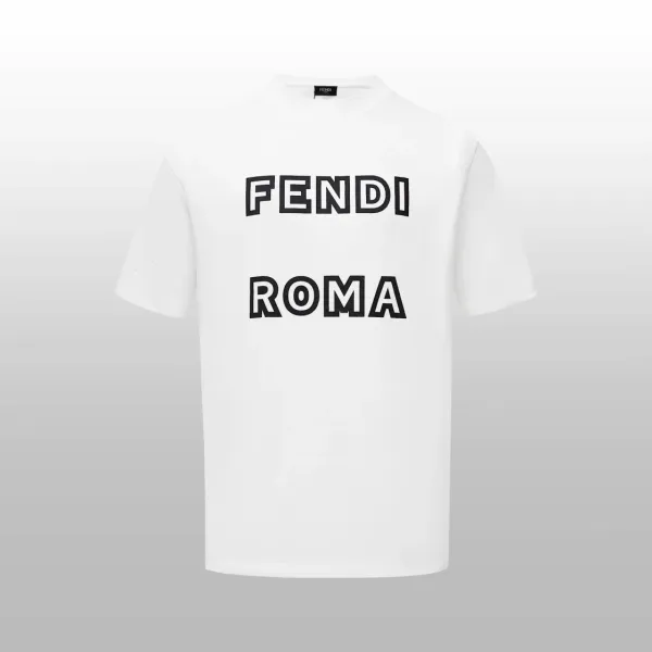 Fendi Monster Eyes Blue Logo Black T-Shirt - 13