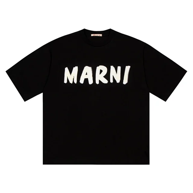 Marni T-Shirts Logo Print Short-Sleeve T-Shirt product detail image 11