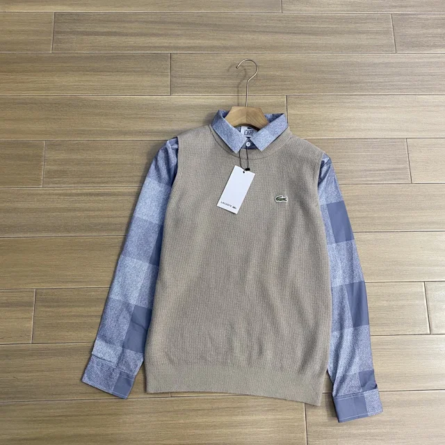 Lacoste Knitwear Crew-neck knit sweater with crocodile logo product detail image 12