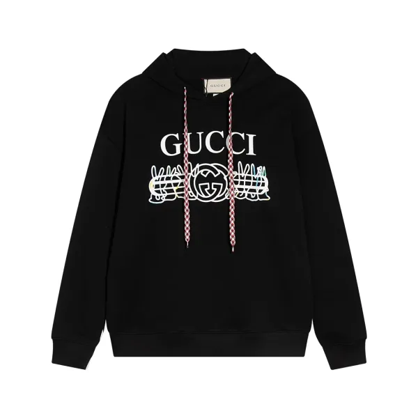 Gucci GG Rabbit Print Hoodie White - 10