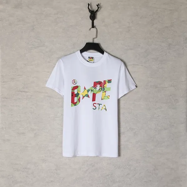 A Bathing Ape Logo Sticker Patch T-Shirt Black - 15