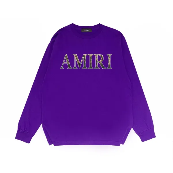 Amiri Beverly Hills Rodeo Drive Purple Long-Sleeve T-Shirt - 12