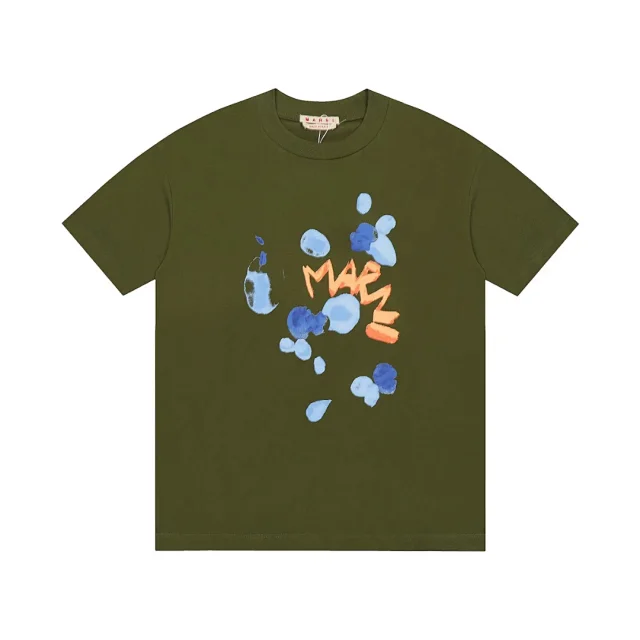Marni T-Shirts Logo Print Short-Sleeve T-Shirt product detail image 13