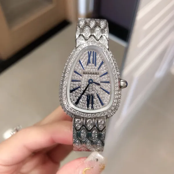 Bvlgari Serpenti Spiga Diamond White Dial Quartz Watch - 13
