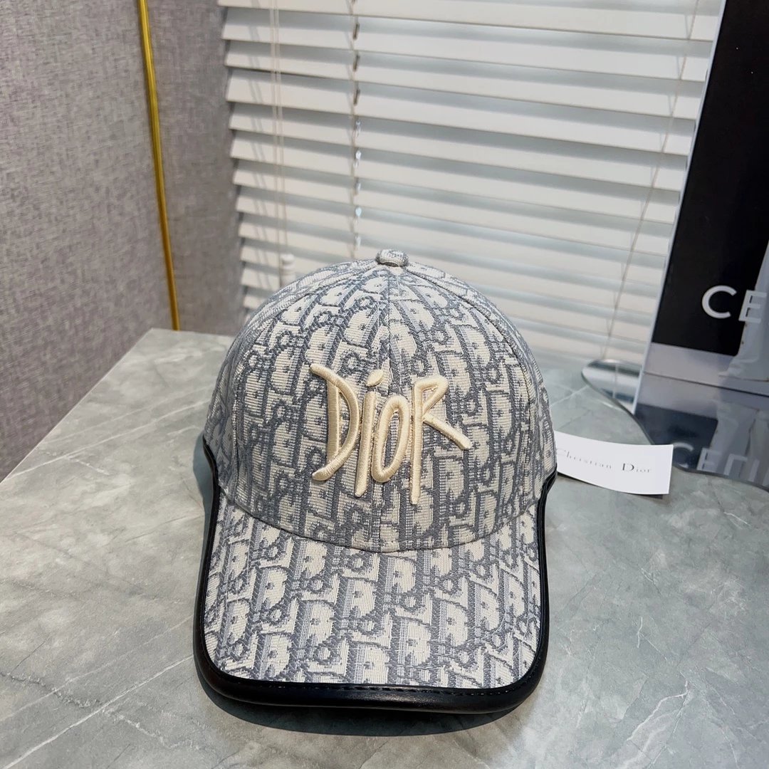 Dior Oblique Monogram Baseball Cap Navy and White - 13