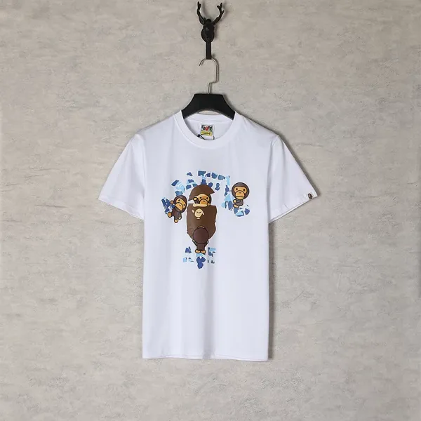 A Bathing Ape Logo Sticker Patch T-Shirt Black - 14