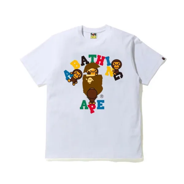 A Bathing Ape ABC Camo Monkey T-Shirt White - 12