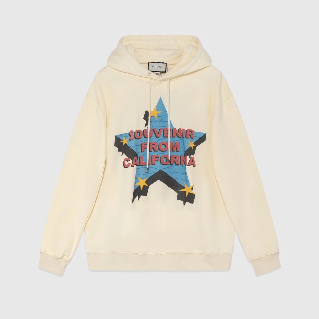Gucci Beige Hoodie with Star Graphic