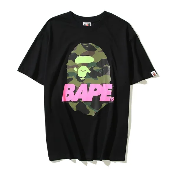 A Bathing Ape Shark Face Embroidered Black Polo - 15
