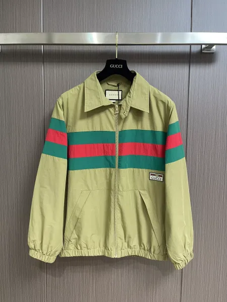 Gucci GG Pattern Color-Block Windbreaker Jacket - 11