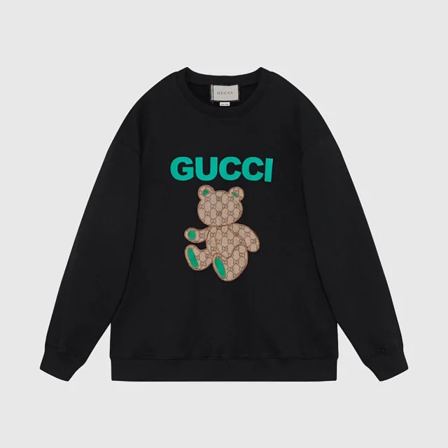 Gucci Hoodies & Sweatshirts Logo hoodie with contrasting sleeve stripes product detail image 14
