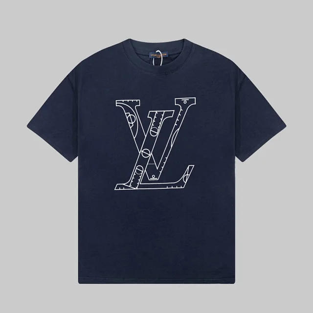 Louis Vuitton T-Shirts LV graphic-print short-sleeve crewneck product detail image 8
