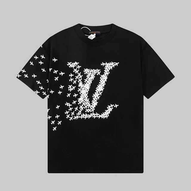 Louis Vuitton T-Shirts Short-Sleeve Logo Print product detail image 13