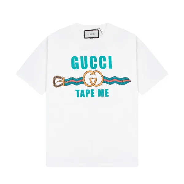 Gucci Woof Woof Print T-Shirt Beige - 10