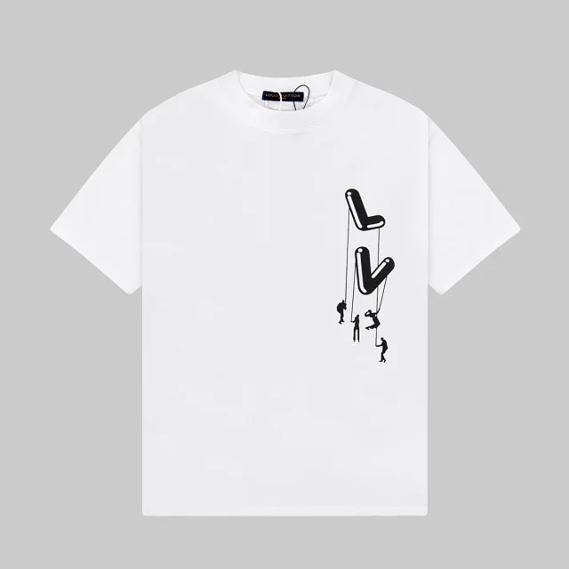 Louis Vuitton T-Shirts LV graphic-print short-sleeve crewneck product detail image 12