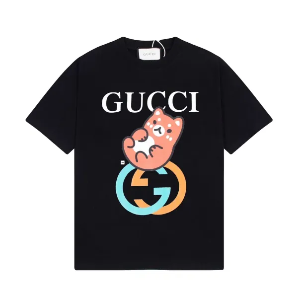 Gucci Woof Woof Print T-Shirt Beige - 12