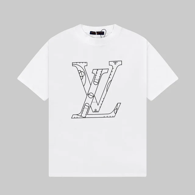 Louis Vuitton T-Shirts LV graphic-print short-sleeve crewneck product detail image 9