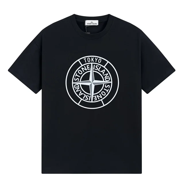 Stone Island T-Shirts Short-Sleeve Compass Badge T-Shirt product detail image 11