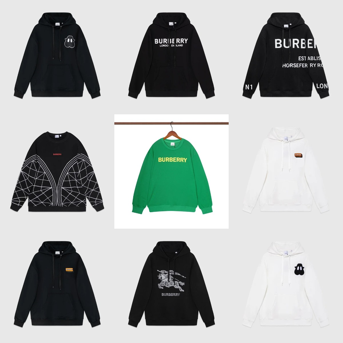 Burberry Black Hooded Sweatshirt