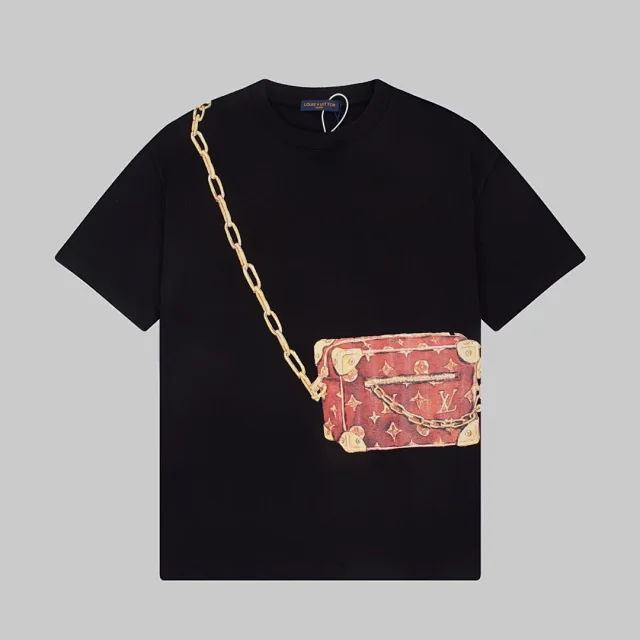 Louis Vuitton T-Shirts Short-Sleeve Crewneck Graphic Print product detail image 13