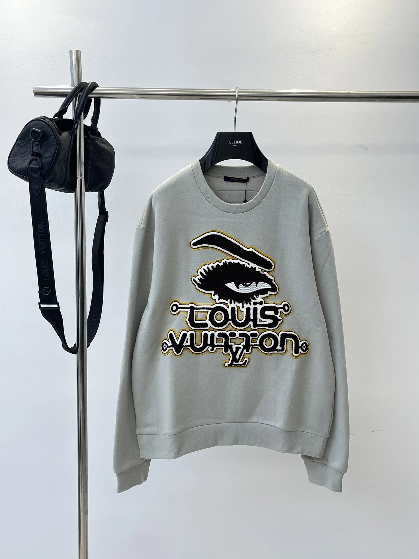 Louis Vuitton Grey Embroidered Sweatshirt