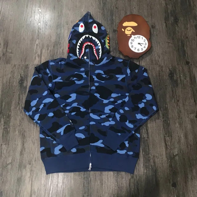 A BATHING APE Hoodies & Sweatshirts Shark Full Zip Hoodie with Camo Print product detail image 10