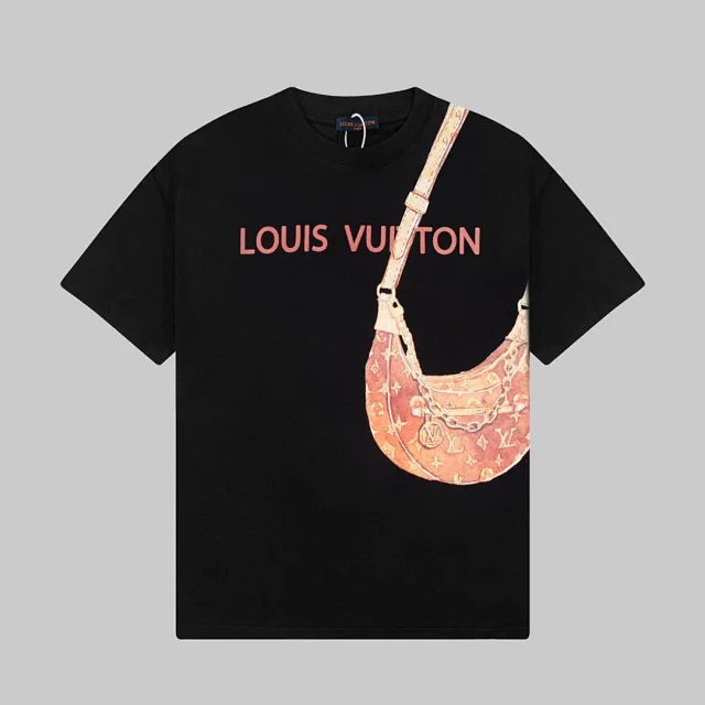 Louis Vuitton T-Shirts Short-Sleeve Crewneck Graphic Print product detail image 14